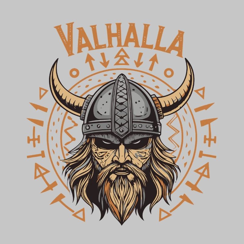 Mächtiger Wikinger mit Walhalla-Helm