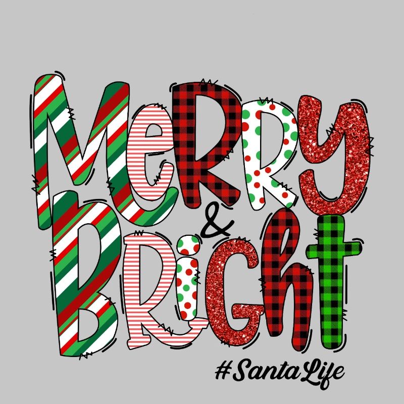 Merry Bright Festive Plaid Pattern