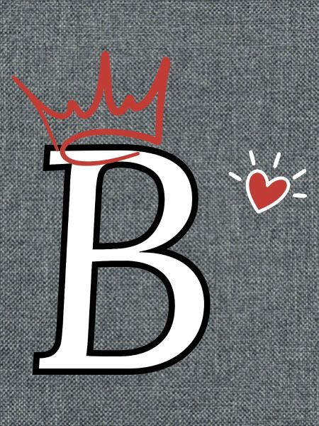 Buchstabe B Kronenherz