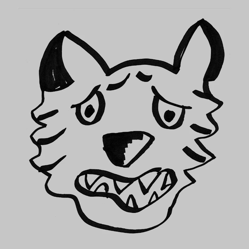 Black Wolf Graffiti Lines