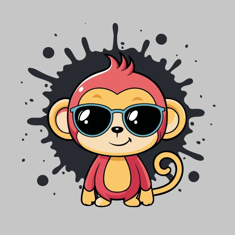 Monkey Chic Splash schwarze Brille