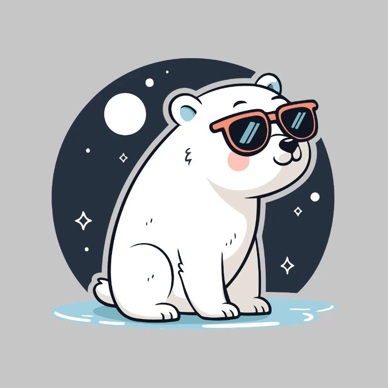 Rote Eisbär-Kosmische Brille