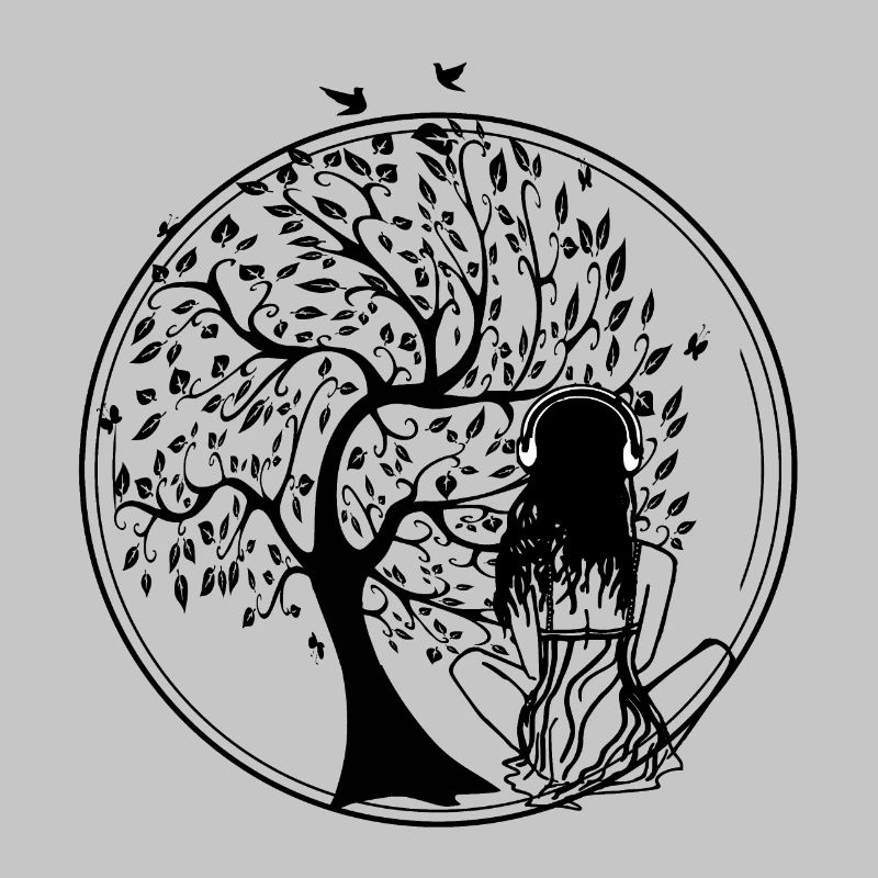 Tree Silhouette Ohrhörer