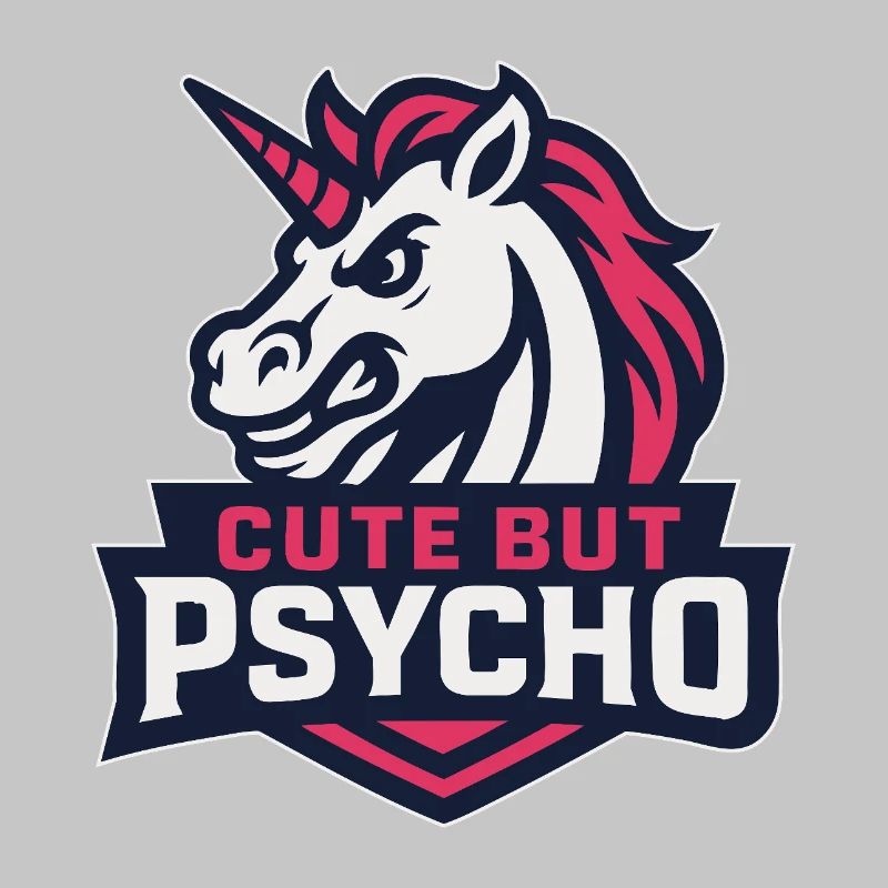 Freches Einhorn mit Spruch