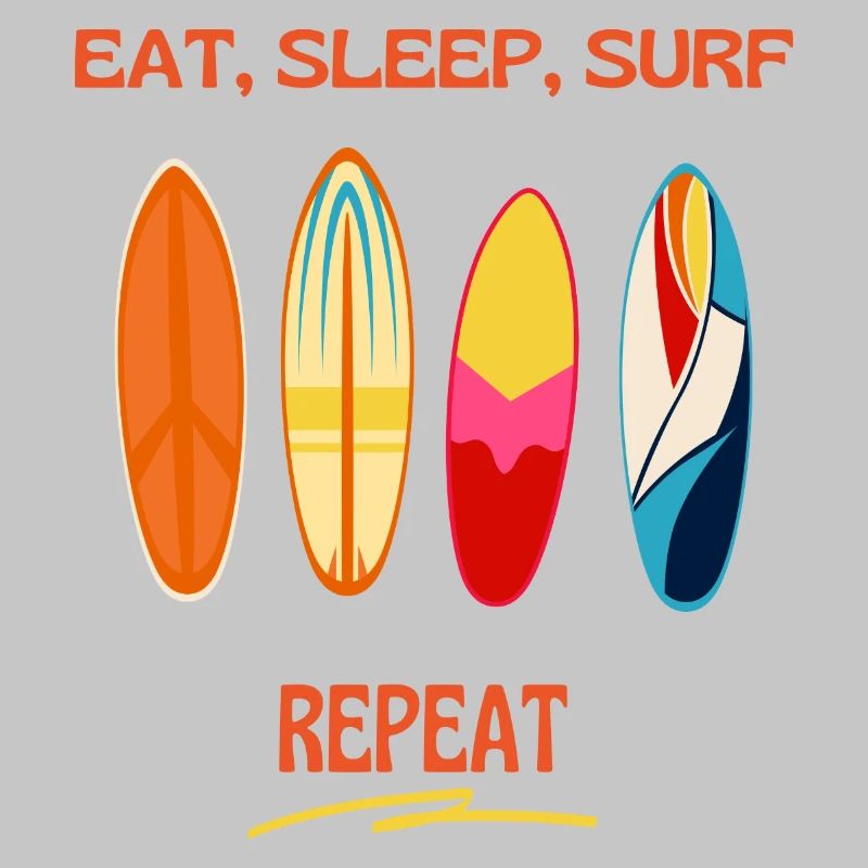 Manger Dormir, Surfer Répéter – Planches de surf colorées