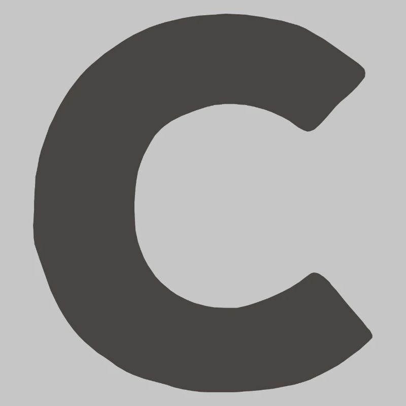 Minimal Letter C Bold Monogram Typography