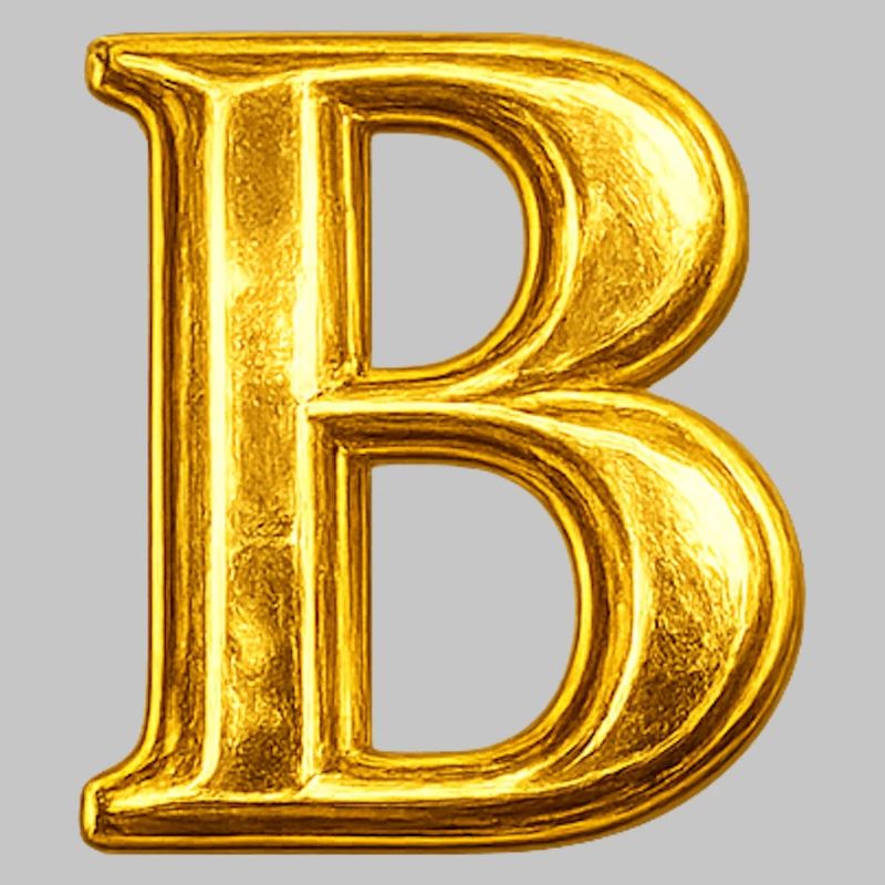Monogramme « B » doré