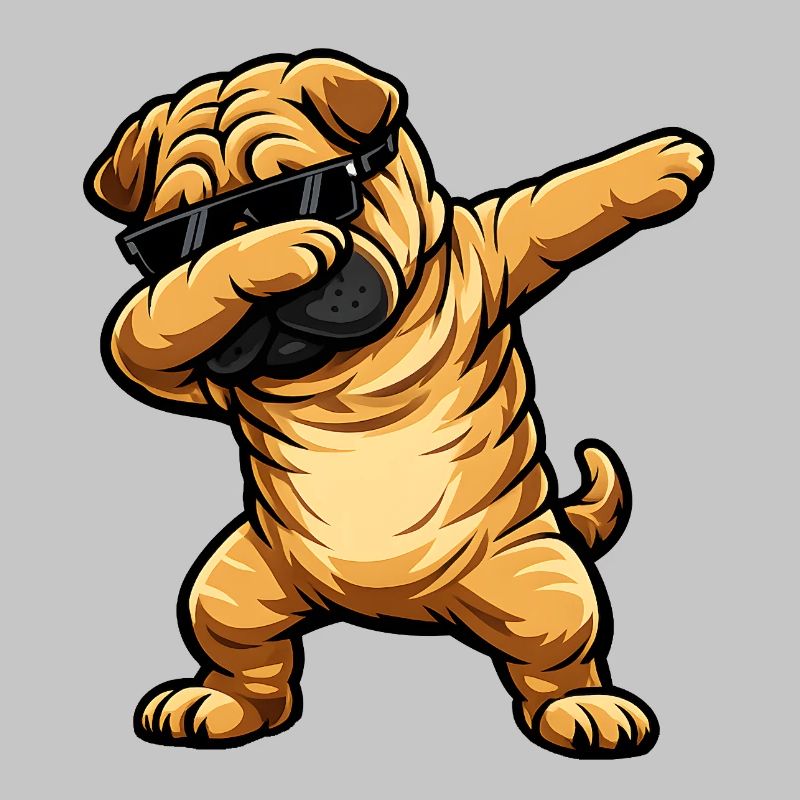 Dabbing Shar Pei
