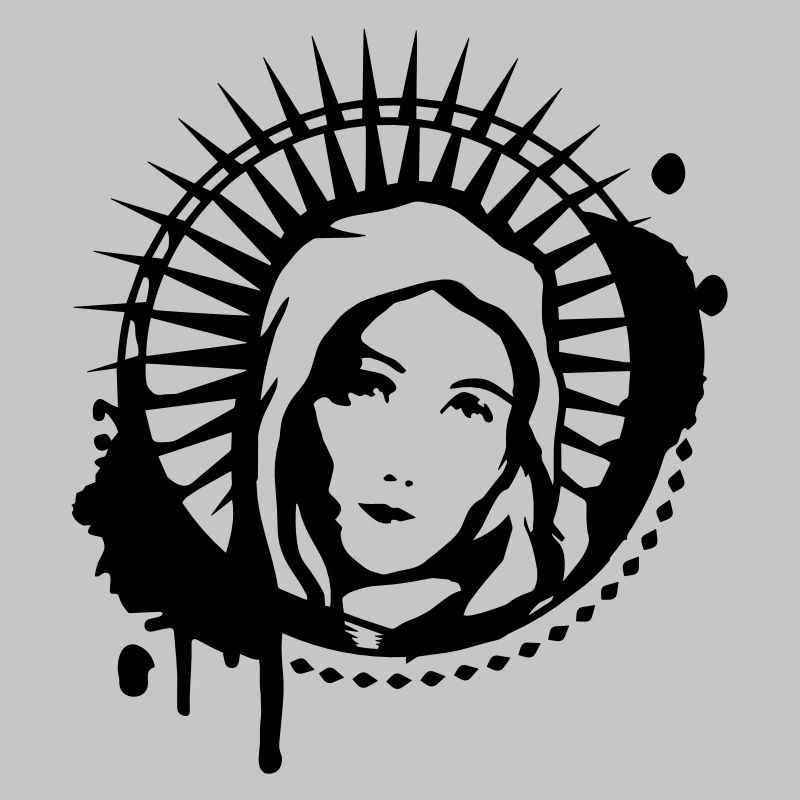 Maria Portrait Graffiti Schablone