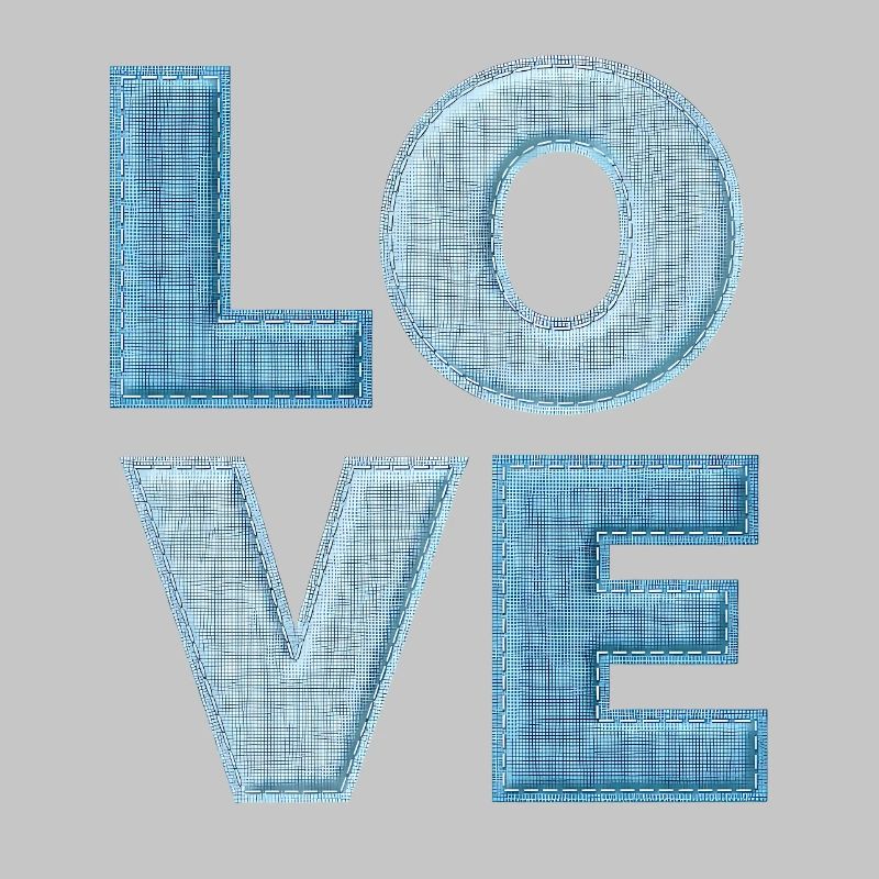 Love Denim Patch Font