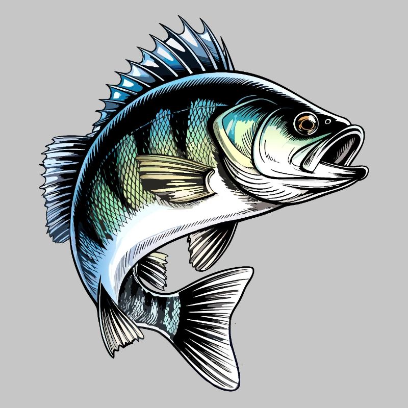 Illustration du poisson dynamique Jumping Perch