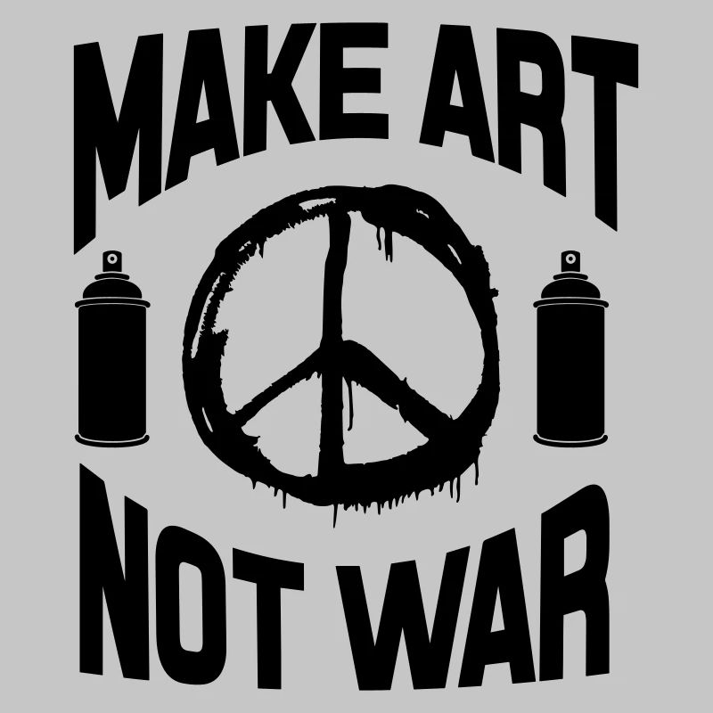 Make Art Not War - Peace Graffiti Spray Can