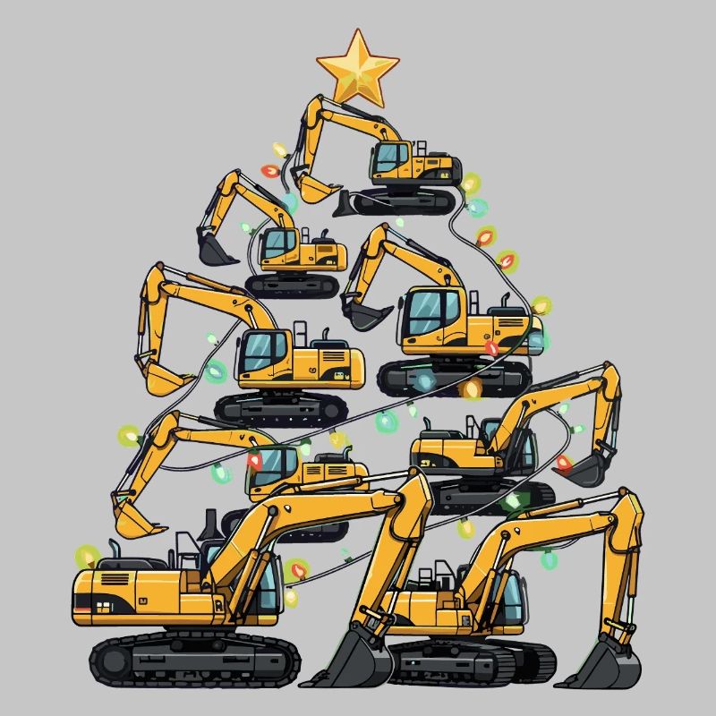Lustiger Bagger Weihnachtsbaum Geschenk