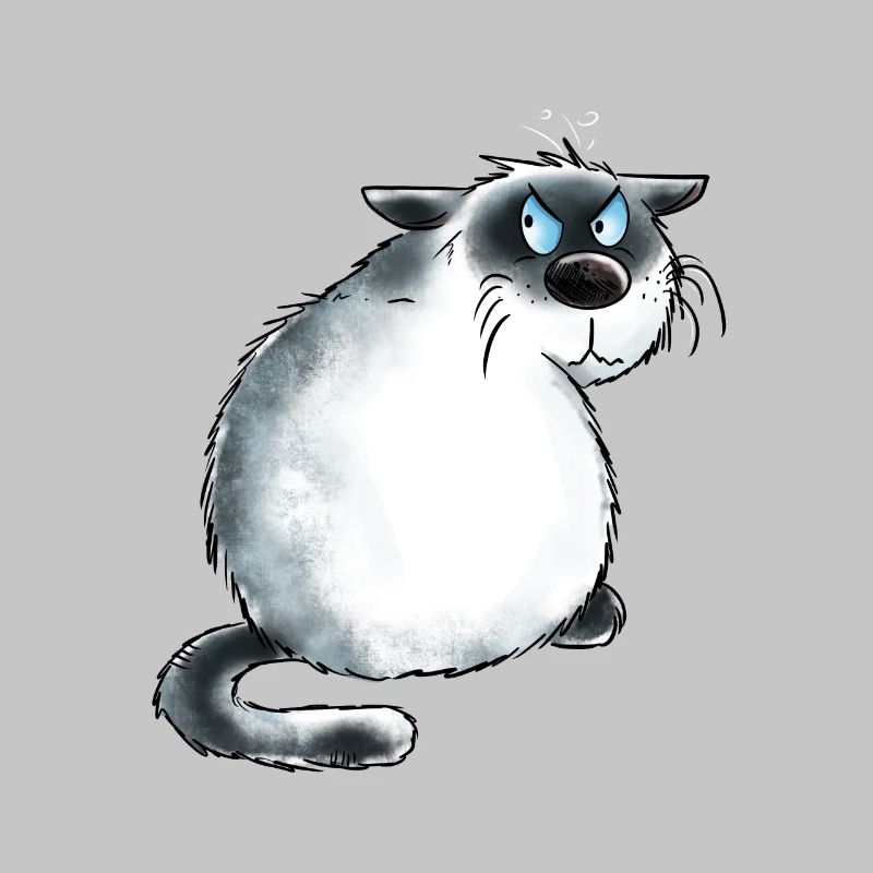 Grumpy Siamese Cat I Cat Friends Gift