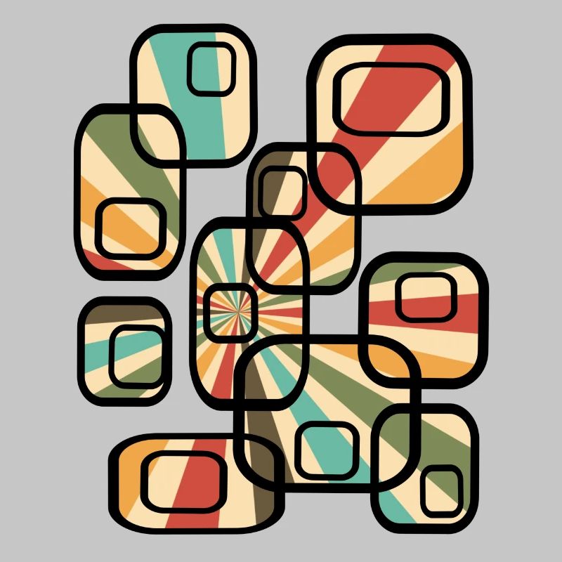 70s wallpaper pattern cuboid retro pattern