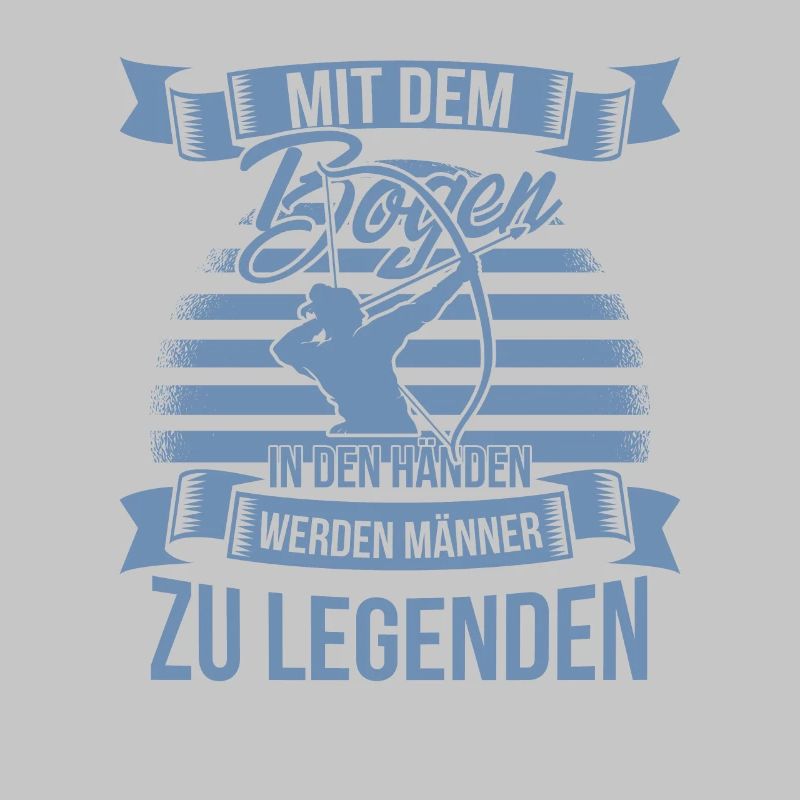 Bogenschiessen mit dem Bogen in den Händen
