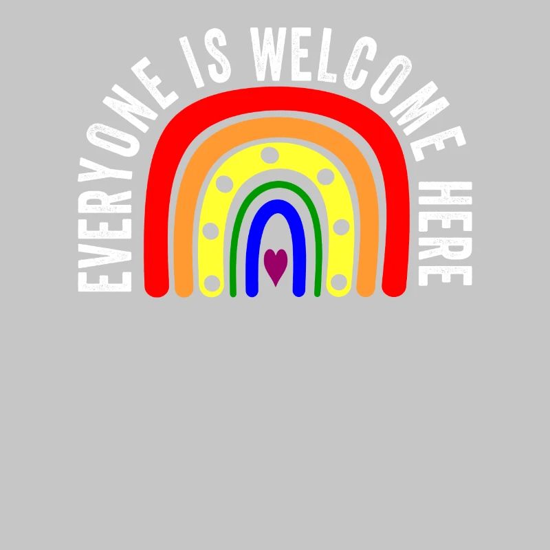 UNITY DAY Everyone is Welcome Here Boho Rainbow
