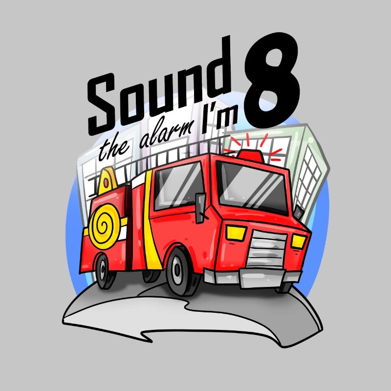 8 years old Young fire brigade fire engine car