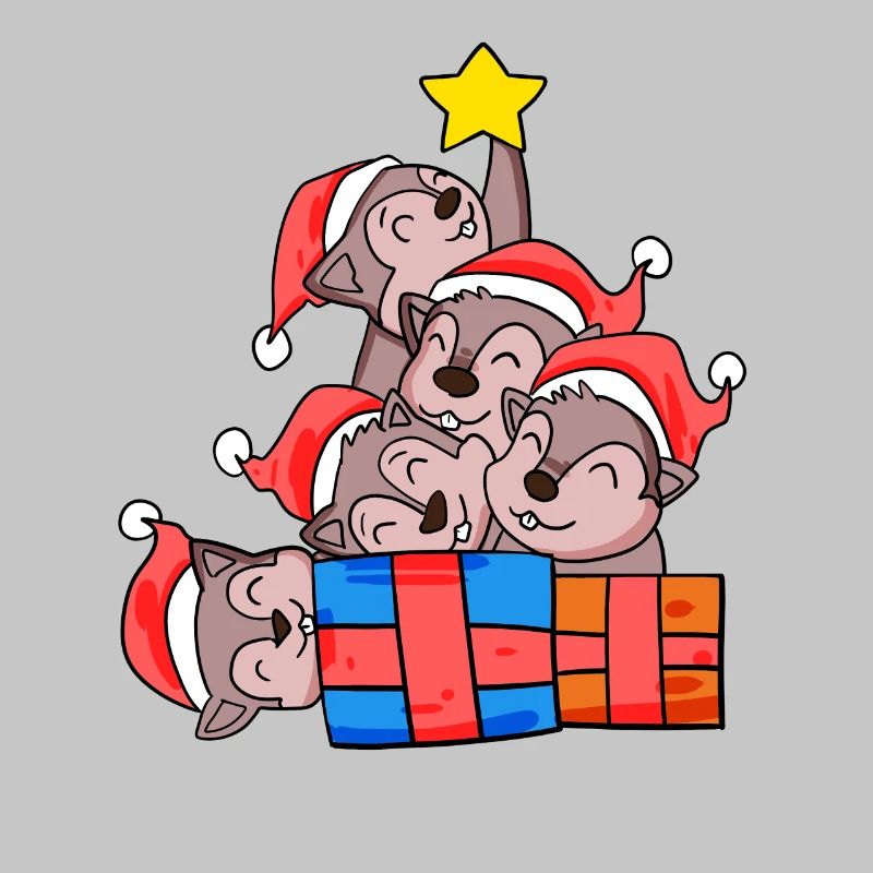 Weihnachten Weihnachtsbaum Eichhörnchen