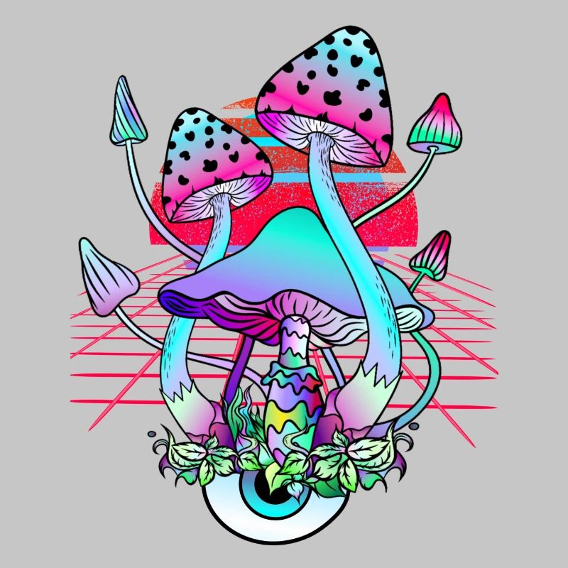 Champignons Psychédéliques - Retro Wave Sunset