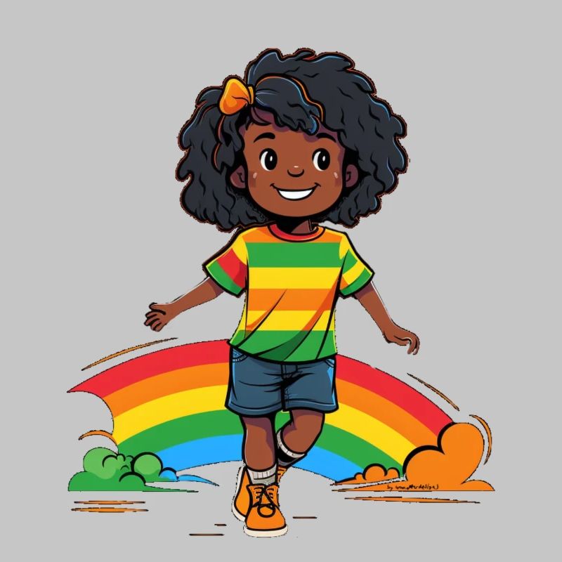 Lebendige Regenbogen Kinderdesign