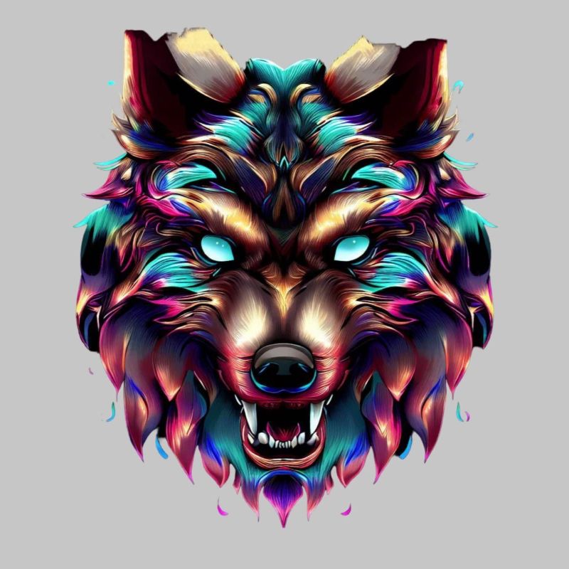 Wolf’s Head Synthwave Wolf