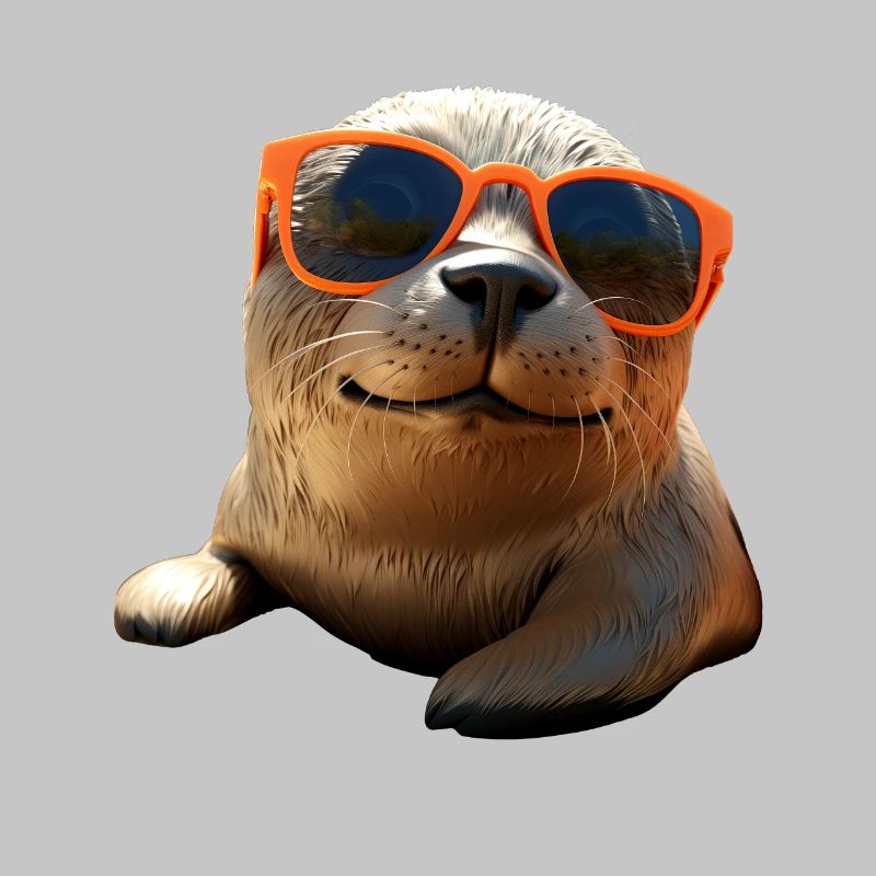Phoque avec lunettes de soleil Phoque Morse Phoques mignons