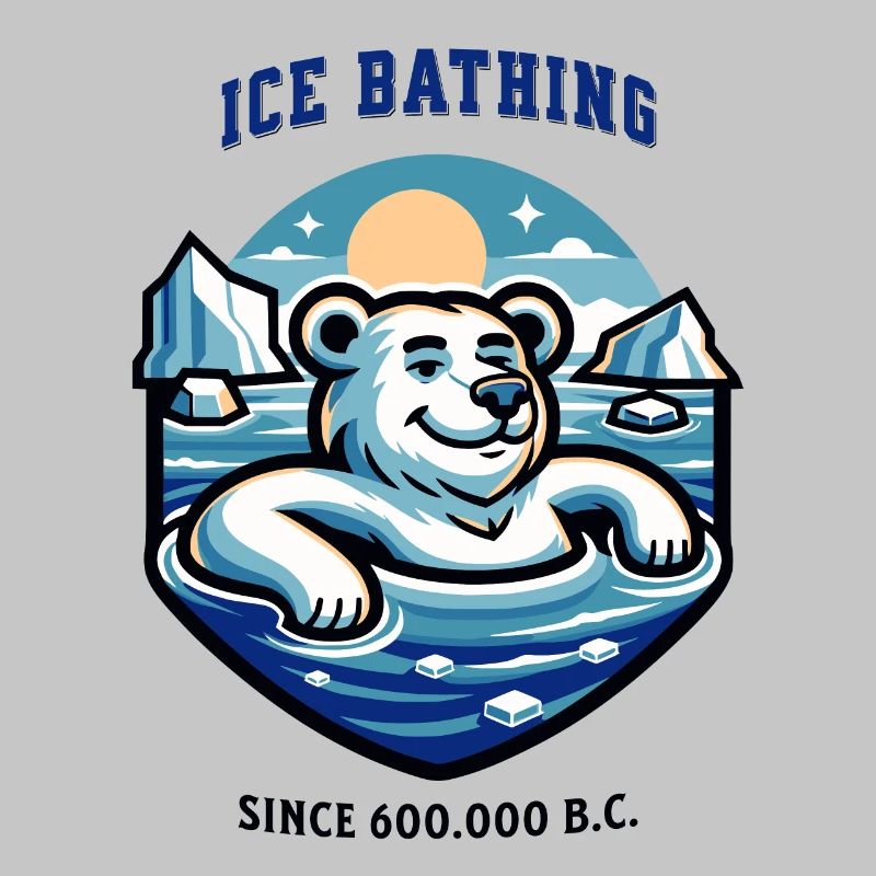 relaxed polar bear while bathing funny saying