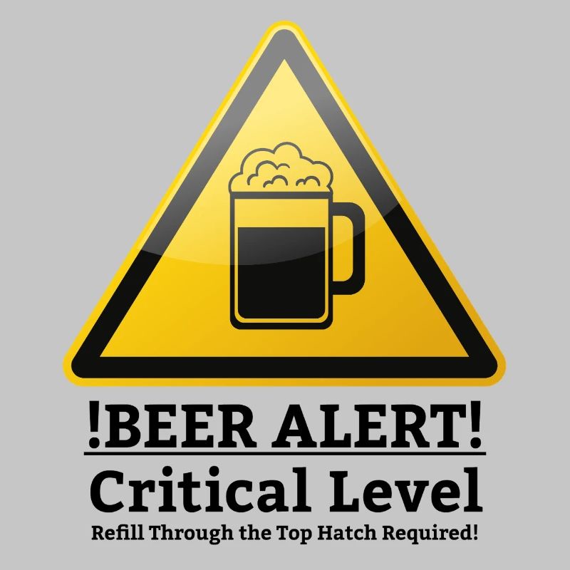 Bier Alarm! Warnzeichen englisch
