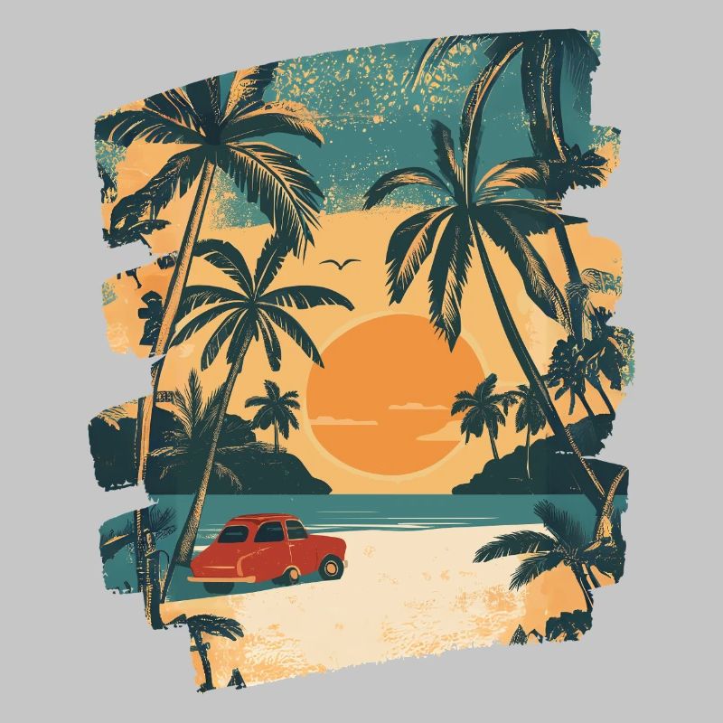 Summer Palm Tree Sunset