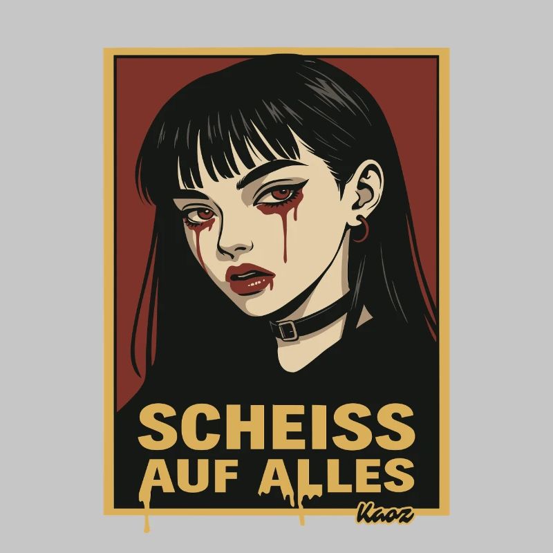 Fille gothique emo avec déclaration