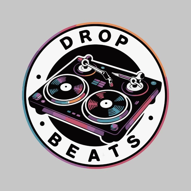 Drop Beat Turntable Illustration
