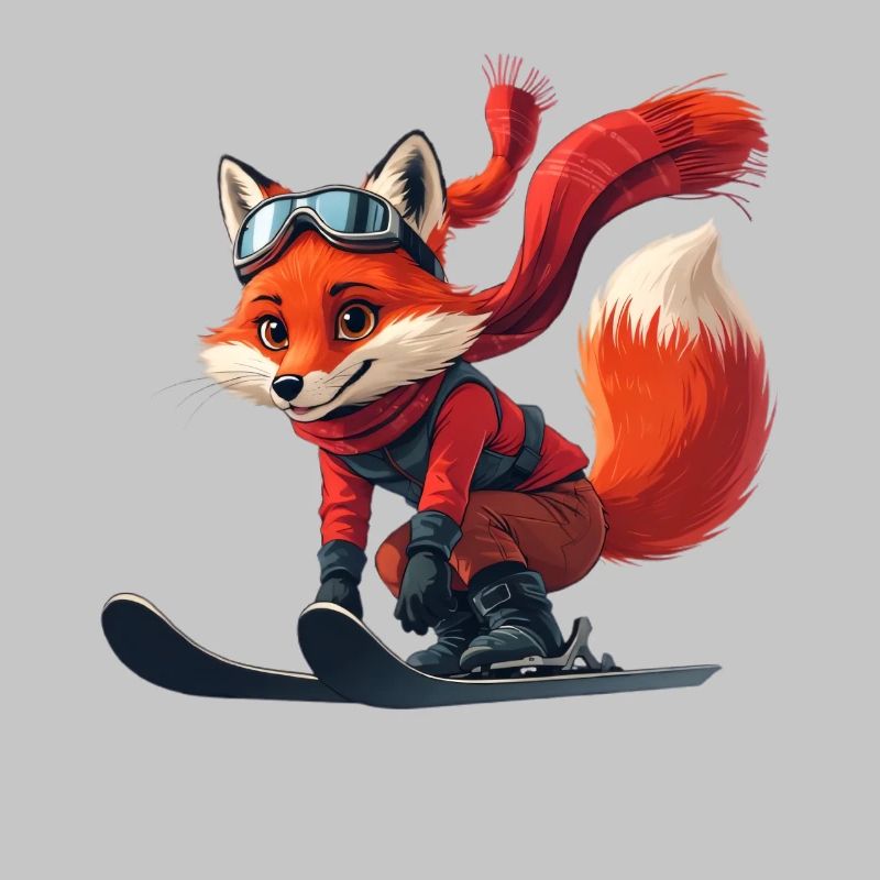 Fuchs Skifahrer Abenteuer