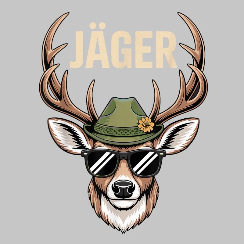 Hunter Deer with Hat Sunglasses