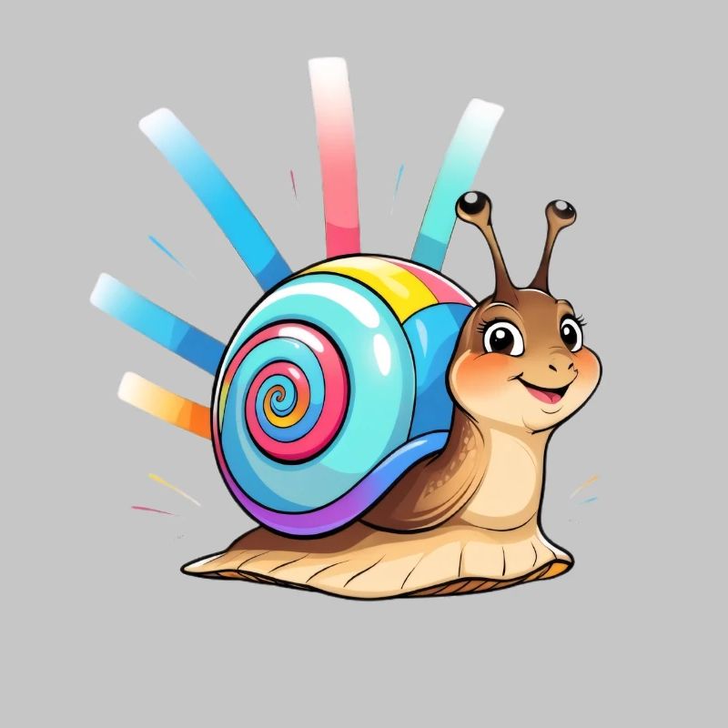 Regenbogen-Schnecke Farbexplosion