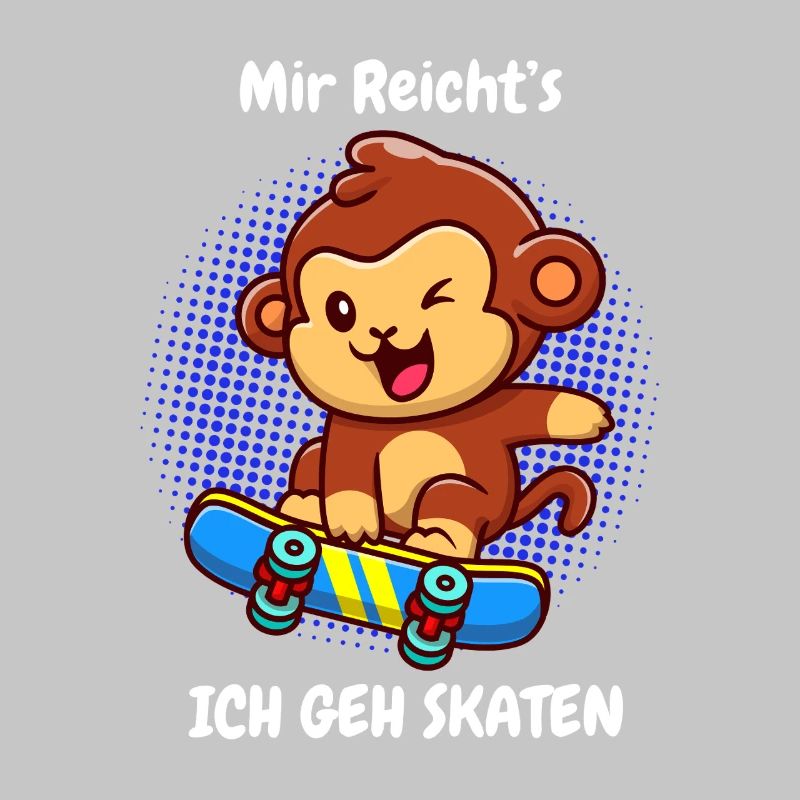 I've had enough, I'm going skating, monkey!