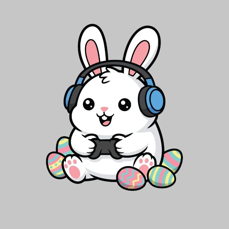Gamer Easter Bunny Funny Gaming Spring Egg