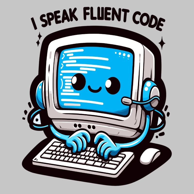 I Speak Fluent Code Retro Computer