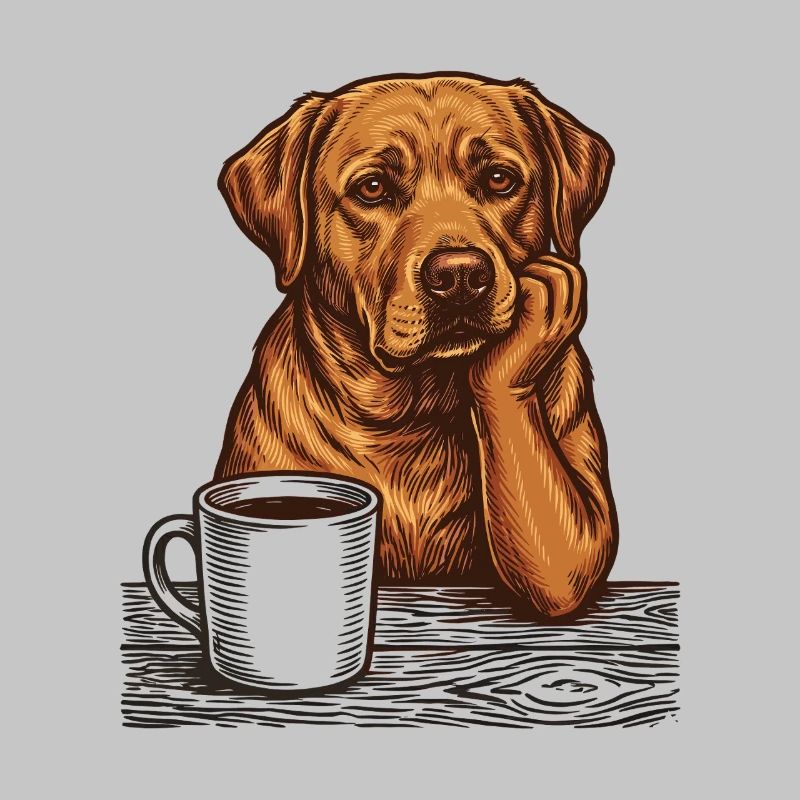 Echter Foxred Labrador Kaffee Morgenmuffel