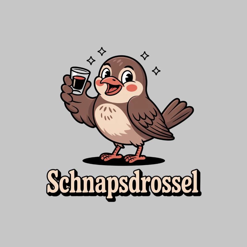 Schnapps Thrush Funny Drinking Saying