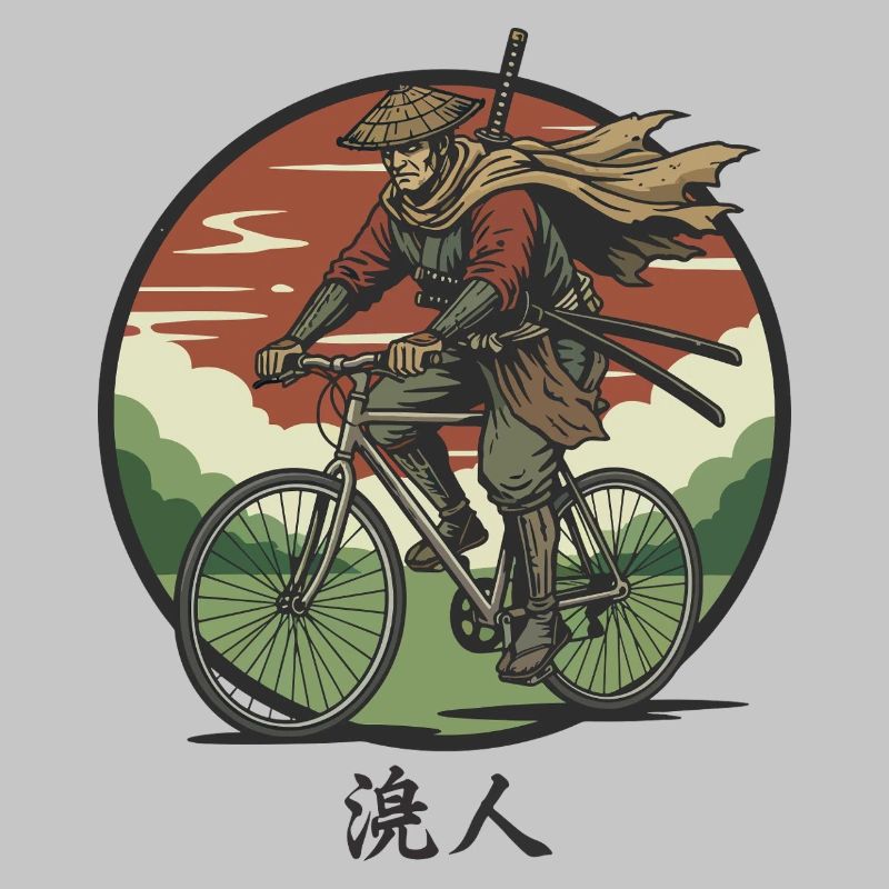 Samurai Rider on Bicycle