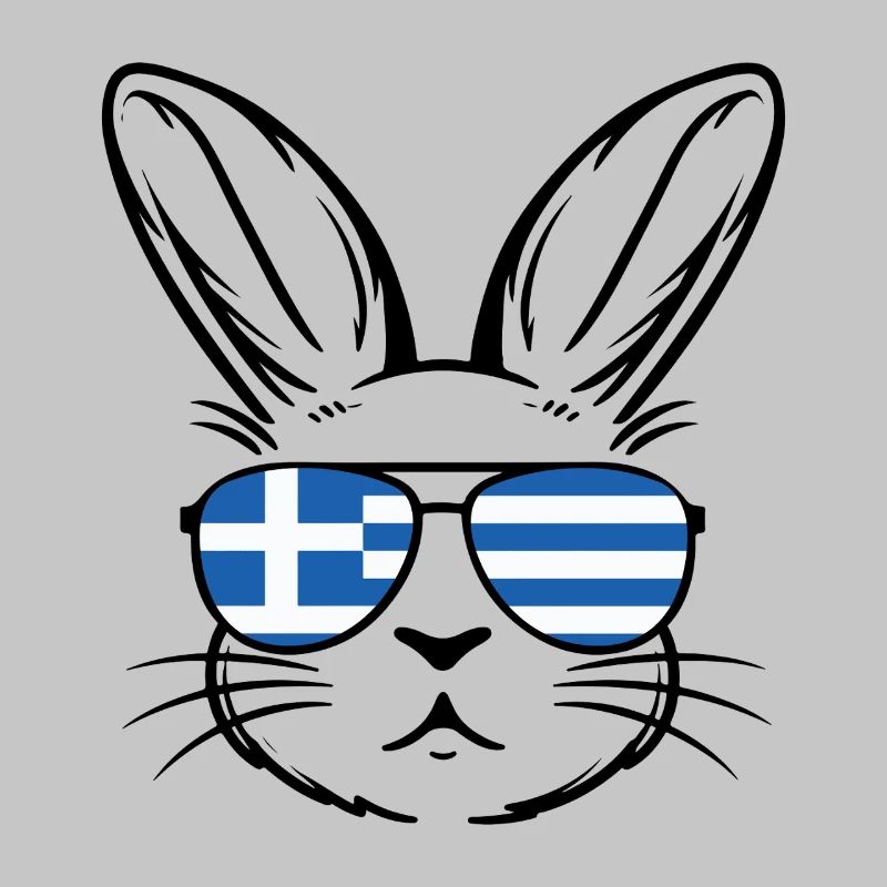 Greek Easter Greek Flag Easter Bunny