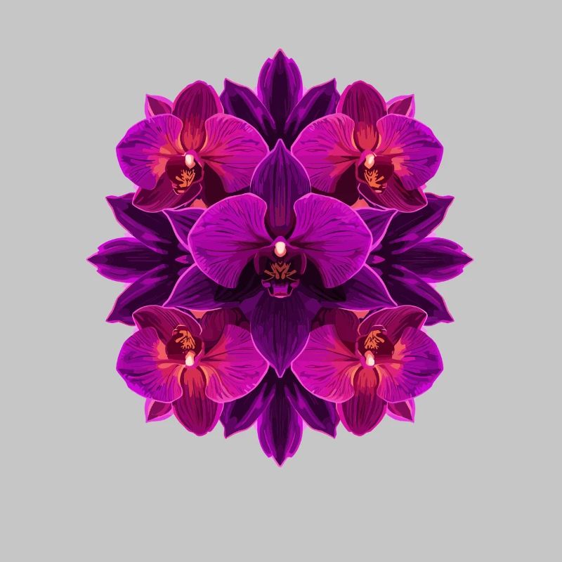 Mandala Orchidee Lila Glow