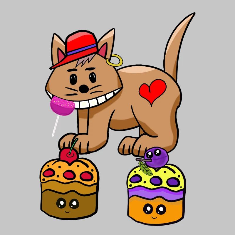 Cat Candy Snacking Muffin Lollipop
