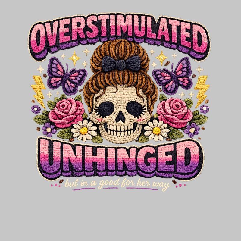 Overstimulated Unhinged Patch Skeleton Gift