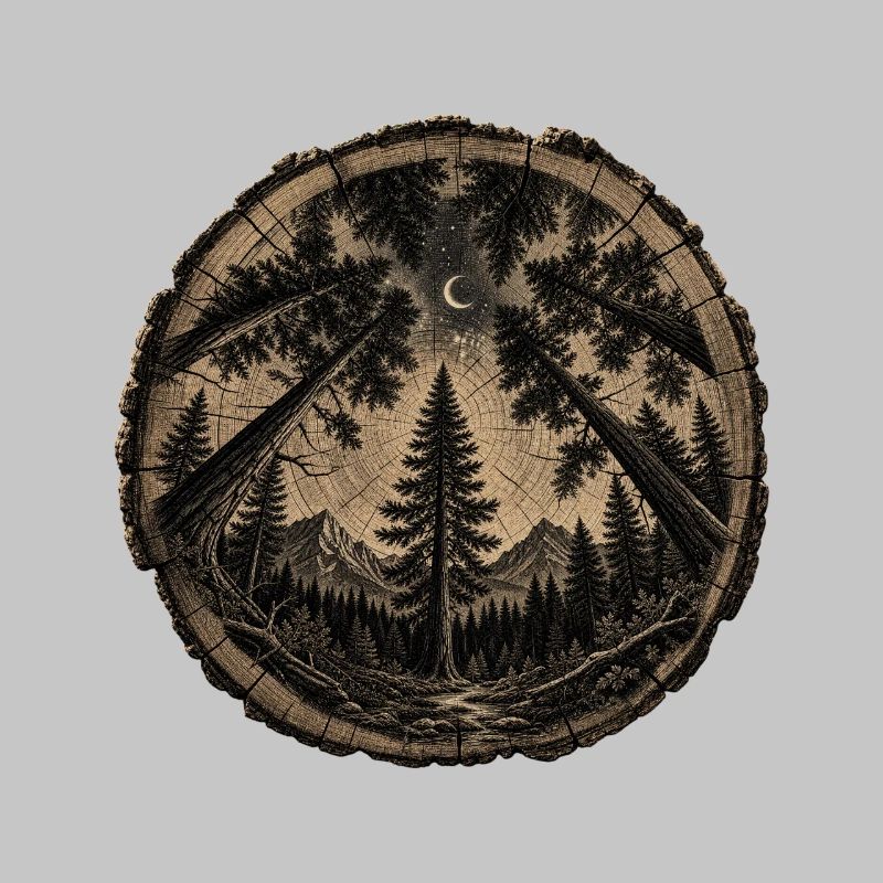 Moonlit Forest Circle
