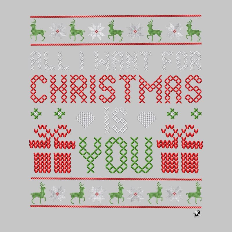Weihnachtskreuzstich Abbildung mit Inschrift