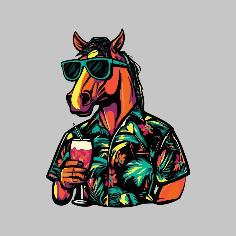 Pferd Comic Sommer