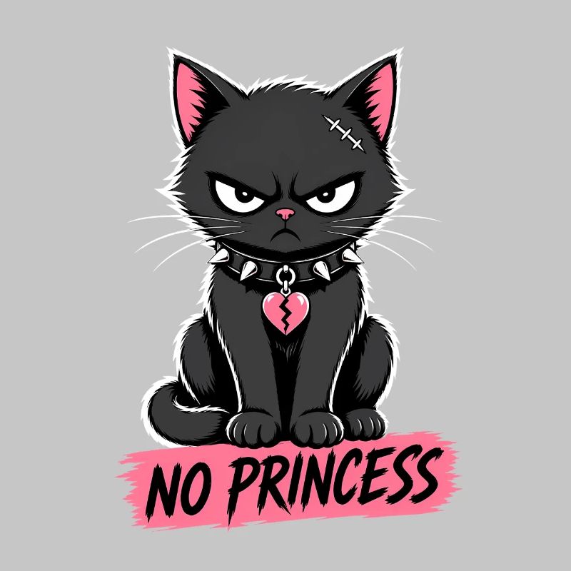 Chat gothique espiègle – Pas de déclaration de princesse