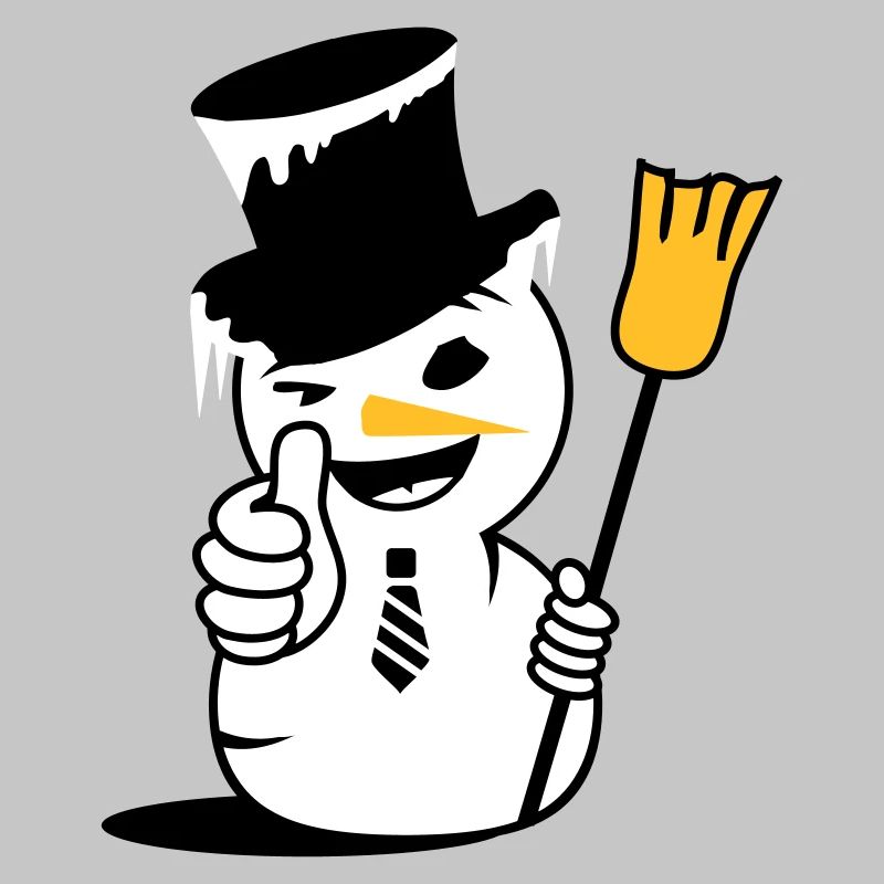 Cool snowman with thumbs up